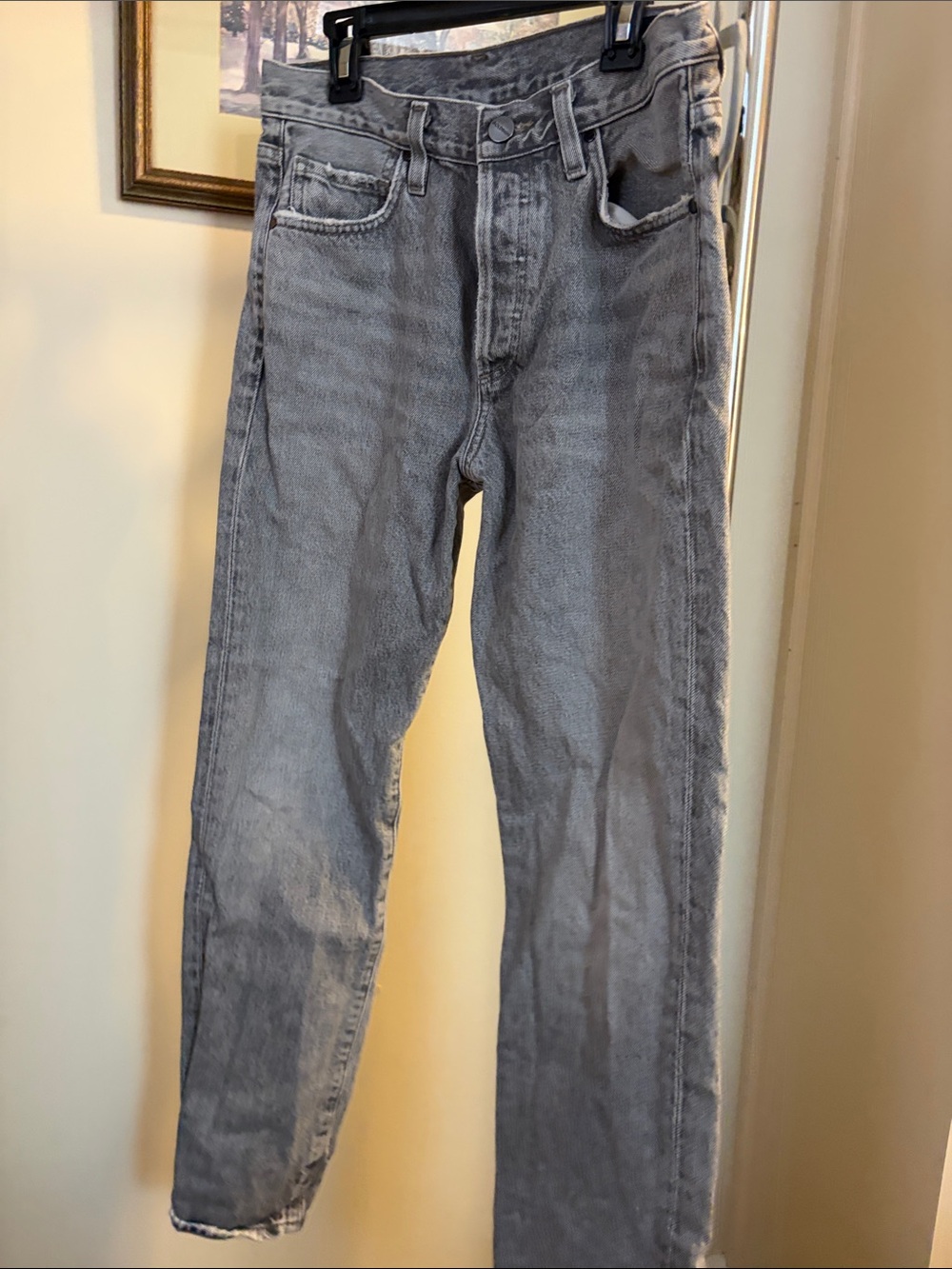 Goldsign Women’s Light Gray Straight Jeans